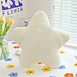 Bettschlange Kuschelkissen Kinder, Stern Kinderkissen, Weiche Flauschige Sternenkissen, Kissen Kinderzimmer Sternform Dekokissen für Mädchen & Jungen Zuhause Schlafzimmer,Weiß,30x30cm
