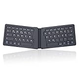 Perixx PERIBOARD-805 Ergo, Bluetooth 5.1 Faltbare ergonomische Tastatur, Ultra-dünnes tragbare Falt-Tastatur, Dunkelgrau, DE QWERTZ Layout