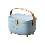 Severnier Medizinbox, Arzneimittel box, medicine box, Hausapotheke mit 2 compartments, medizin aufbewahrung, medikamenten organizer für arzneimittel für zu Hause, im Freien (Blau)