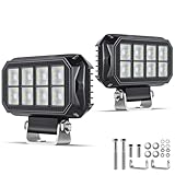 antom 2er LED Arbeitsscheinwerfer 172W 6500K 9-60V IP68 wasserdicht led Scheinwerfer Zusatzscheinwerfer für Traktoren,ATV, Outdoor-Enthusiasten,Nachtarbeit auf Baustellen