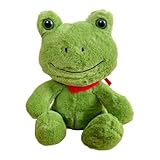 CHUNLINLAODA Frosch Kuscheltier Frosch Plushie 25cm Frosch Stofftier Kawaii Frosch Plüschtier Frosch Plüsch Spielzeug Weich Frosch Plüschtier für Kinder Kuscheln, Spielen und Schlafen (Grün)