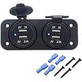 Baceyong Auto 4-Wege-Steckdosen Zigarettenanzünder-Adapter USB-Ladegerät DC12V Multi-Steckdosen-Splitter für Handys, CD-Player, Computer, MP3-Player und mehr-4-USB-Port-Ladegerät