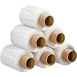 6 Rollen Ministretchfolie Bündelstretchfolie Stretchfolie Handstretchfolie 100mm 23µm mit 125m