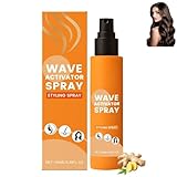 Wellenaktivierungsspray für Naturlocken, Anti-Frizz-Lockenspray & Revitalisierendes Definitionsspray, für Damen & Herren, ideal für Reisen, Zuhause, Salon und den täglichen Gebrauch