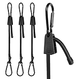 Spanngummi mit Karabiner, 4 Stück 100cm Expander mit Haken Verstellbar, Extra Stark Gummispanner GepäCkspanner für Sonnensegel Gartengeräte Auto Gepäcktransport