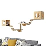 HYUFEIAO Kratzbaum für große Katzen, einfarbig, zum Aufhängen an der Katzenwand, Klettergerüst für Katzen, Sprungplattform, Trampolin, Kletterleiter, Wand-Kratzbaum, Möbel für Katzen (Größe