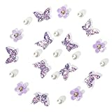 JOOTUEPO 24 Stück Schuh Charms für Clogs, für Charms Glitzer, Schuh Pins Stecker Aufstecker Anstecker Set, Abnehmbare PVC Shoe Charm für Mädchen Frauen Kinder