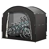 Genérico Herramie Aufbewahrungsschuppen für Fahrräder, wasserdicht, mit Reißverschluss und Oxford-Gewebe, multifunktionales Zubehör, schwarz, Consulte la descripción, Siehe Beschreibung