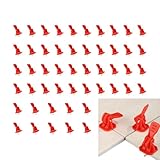 Fliesenabstandshalter-Set, Fliesen-Nivellierer, wiederverwendbar, verstellbare Nivellierclips, 50 Stück, austauschbarer Fliesen-Nivellierer für Böden, Abstandshalter