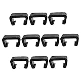 PartyKindom 10 Stück Möbelclip Rattan Befestigungselemente Sperre durchhängen Gartenmöbelklammer Sofa-Heftklammern Gartenmöbel-Sofa-Clip Befestigungen für Korbsessel Plastik Black