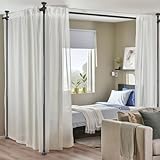 DAKEPOLE Raumteiler Paraventgestell Gardinenstange, Flexibel Verstellbarer Paravent,Raumtrenner oder Gardinenstange,Sichtschutz für Wohnzimmer Schlafzimmer, B 280 cm x H 317 cm,Schwarz