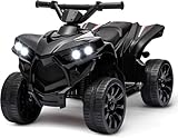Elektro-Quad Für Kinder Ab 3 Jahren, Mit LED-Lichtern, Hupe Und Musik, 1.5/3 Km/h, 6v ATV Für Kinder Ab 3 Jahren, Schwarz