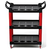 Professionelle Detailing Werkzeug Wagen Mit 3 Regalen Und Multifunktionale Lagerung Mobile Utility Wagen Für Mechanik Garage Und Auto Schönheitssalon