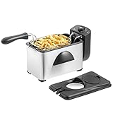 Schäfer 3 Liter Edelstahl Kaltzonen-Fritteuse 2000 Watt Friteuse, (HD3301)