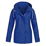 HAOLEI Regenjacke Damen Wasserdicht Outdoorjacke Atmungsaktiv Angebote Des Tages Heute Übergangsjacke Leichte Jacke mit Kapuze Windbreaker zum Wandern Reisen Treking Fahrrad Sportjacke Funktionsjacke