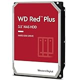 WD Red Plus interne Festplatte NAS 2 TB (3,5'', Workload-Rate 180 TB/Jahr, 5.400 U/min, 128 MB Cache, NASware-Firmware für Kompatibilität, 8 Bays) Rot