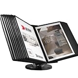 Schreibtisch-Referenz- und Katalog-Ausstellungsregale mit 10–20 Fächern, A4-Größe, Papier-Klappordner und Poster-Klappbuchständer, Wandhalterung, Referenz-Organizer, Basis für Stabilität und