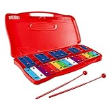 Professionelles Xylophon, chromatisches Glockenspiel - Kinder-Glockenspiel aus Metall, chromatisches Instrument - Xylophon, 25 Noten, musikalisches Lernspielzeug für Geburtstag, Ostern, Erntedankfest,