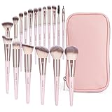 Make up Pinsel 18 Pcs Professionelles Make up Pinsel Set Lidschatten Rouge Make up Pinsel Reise Kabuki Gesichtspuder Augen Schminkpinsel Mit Etui