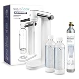 Aquafloow Wassersprudler Set – inkl. CO2-Zylinder & 2x 0,8L BPA-freie Flaschen – Trinkwassersprudler ohne Strom – Stilvolles Design für Zuhause & Büro – Water Carbonator