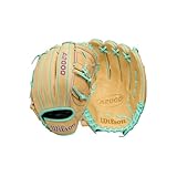 Wilson Herbst 2025 A2000 B12 Pitcher's Baseball Handschuh – Rechtshänder, Blond/Meeresschaum/Rot