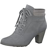 s.Oliver Damen Schnürstiefel mit Absatz Elegant Bequem, Grau (Grey), 37 EU