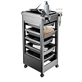 Salon Rollwagen mit 5 Schublade Friseurwagen Tablett Wagen Mobile Salon Rolling Trolley Tattoo Wagen für Schönheitssalons Friseursalons Hause