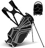 Tangkula Golf Stand Bag w/6 Way Divider Carry Organizer Taschen Aufbewahrung, schwarz