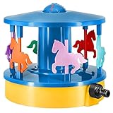 GRÜNTEK Karussell-Regner, Rasen-Sprinkler, Garten Beregner, buntes freundliches Design, rotierender Rasensprenger mit Schnellanschluss, einfache, gleichmäßige Bewässerung, bis 175m²