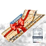 Coemo Partner-Set 2 x Lattenrost MULTIRA 80 x 200 cm 7-Zonen 28 Leisten Kopfteil und Härtegrad verstellbar