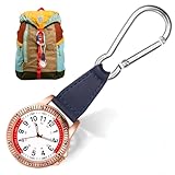 ertlutw Taschenuhr mit Karabiner Uhr Karabineruhr Krankenschwester Karabiner Uhr Carabiner Watch Rettungsdienst Digitale Taschenuhr für Krankenschwestern Radfahrer Kletterer, Roségold