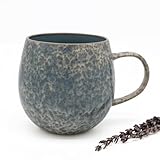 Kaffeetasse groß 500 ml aus Steingut | Jumbotasse | Cappuccino Tasse & Teetasse | Handveredelt, spülmaschinenfest | Premium Kaffeebecher