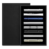 HBselect Krawattenklammer Set aus Kupfer Tie Clips 58mm Krawattennadel verschiedene Formen geeignet für jede Situation mit Geschenkbox klassische Accessoires für Herren (8 pcs Klassik)
