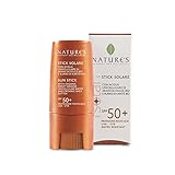 Nature's - iSolari, Sonnenstab mit LSF 50+, Sonnenschutz für die Lippen, Sonnenschutz für empfindliche und empfindliche Bereiche, wasserfest, 9 ml
