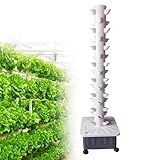 Hydroponics Tower Set - 15 Etagen 45 Löcher Hydroponisches Anzuchtsystem, Vertikales Anzuchtset für effiziente Aquaponik und Hydrokultur