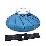 ANMIA Eisbeutel mit Wickel für Verletzungen wiederverwendbar, Cold Pack Wasserbeutel Hot Bag zur Schmerzlinderung, auslaufsicherer elastischer Eisbeutel, Größe 9''