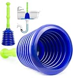 Luigi's Waschbecken- und Abfluss Pömpel - für Badezimmer Küche Waschbecke Bäder und Dusche - leistungsstarker Toiletten Pümpel klein mit großem Faltenbalg