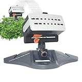 Rasensprenger für den Hof – großer Rasensprenger, verstellbarer Gartensprinkler, Wassersprinkler, 4 Sprühmodi, Schnellanschluss-Bewässerungssystem für Gras