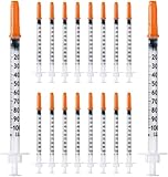 100 x 1 ml/cc Plastiktube 30G (0,3 x 12,7mm), Mehrzweck-Messwerkzeuge, Laborzubehör, Einzeln verpackt (30G 1/2')