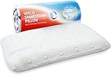 Bauchschläfer-Kissen 40x60 MIZAR Thermic, Extra flach - 7 cm Höhe, Orthopädisches Schlaf-Kissen, Memory-Foam gegen Nackenschmerzen & Verspannungen, Ergonomisch, schnelltrocknend & thermoregulierend