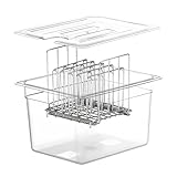 Sous Vide Behälter 12L, Sous Vide Container mit Deckel und Rack ür Sous Vide Stick Garer, Multifunktionaler Transparenter Behälter Geeignet für Fisch Fleisch und Gemüse