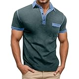 SRZYMJ Grün Tshirt Herren Sommer Rundhals Kurzarm T-Shirt Sommer Shirts Gym Sport Laufshirt Männer Lose Freizeitshirts Sportshirts Kurzarmshirt Sommer Freizeitshirt Leinen Tshirt Herren Mit S Fashion