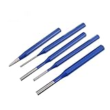 HOMSFOU 5 Stück Zylindrischer Stempel Stiftschlag runden durchschlag set punsch set needleroller punch set plasure rostschutz rostfrei lochfinder werkzeug Mittelschlag Vanadium-Stahl Blue