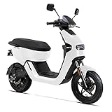 AsVIVA Elektro-Motorroller, 60 km Reichweite, 1200 Watt Elektromotor, Elektroroller mit Straßenzulassung, 45 km/h, herausnehmbarer 20 Ah 60V Lithium-Ionen-Akku, weiß