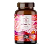 Astaxanthin Hohe Stärke 12mg - Antioxidans Ergänzungen - Super Antioxidans Haematococcus Pluvialis - 60 Vegan Depot Softgels - Optimierte Bioverfügbarkeit - GMO frei - Alpha Foods