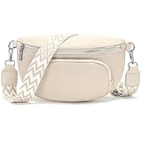 Rorimyth Bauchtasche Damen Beige Gürteltasche Damen Crossbody Bag Damen Handtasche Damen Brusttasche Damen Hüfttasche Damen Umhängetasche Damen Klein
