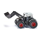 Siku 1990, Fendt 942 Vario mit Frontlader, Spielzeug-Traktor, 1:50, Metall/Kunststoff, Schwarz, Bewegliche Schaufel und Frontlader, Heck- und Frontkupplung
