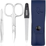 marQus Maniküre Set 3 teilig Reiseset mit Feile aus Solingen Nagelpflegeset Nagelscheren Set und Nagelset