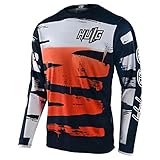 Radfahren Jersey Herren Mountainbike Motocross Jersey Langarm MTB T-Shirt,Shirt Downhill Fahrrad Jersey Schnelltrocknend (Color-20,XL)