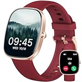 Smartwatch Damen Herren mit Telefonfunktion/Blutdruckmessung/Schlaftracker/Herzfrequenz/SpO2/Schrittzähler, 120+ Sportmodus,Wettervorhersage,IP68 Wasserdicht, 1,83'' HD Fitness Tracker für iOS Android